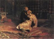 Ilya Repin Ivan the Terrible and his son ivan on 15 November 1581 1885 Germany oil painting artist
